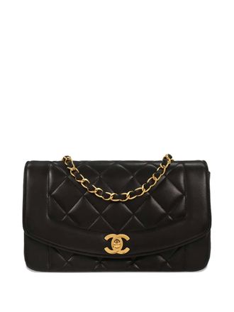 Chanel 1992 small Diana quilted shoulder bag - women - Lambskin - One Size - Black