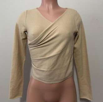 Vince Womens Knit Top In Beige