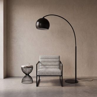 Maisons du monde L&aacute;mpara de pie de metal negro Al.195 cm
