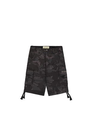 Alpha Industries Shorts ALPHA INDUSTRIES Jet Short Camo, Herren, Gr. 28, Normalgr&ouml;ssen, schwarz (schwarz camo), Obermaterial: 100% Baumwolle; Futter: 100% Baumwolle, H