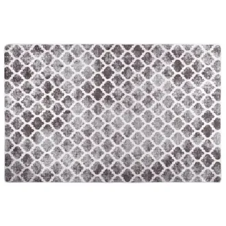 vidaXL Alfombra Lavable Gris Y Blanco 160x230 Cm Vidaxl