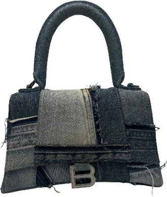 Balenciaga Pre-owned Mini Bags, female, Blue, Size: ONE SIZE Pre-owned Hourglass Top Handle Bag