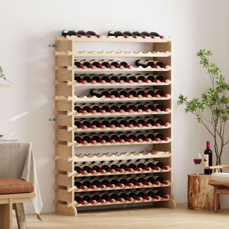 Soges Soges - Botellero De Madera Botellero De Madera Con Capacidad Para 120 Botellas De Vino