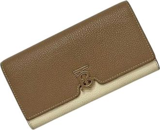 Burberry Pre-owned Long wallet (bi-fold) - Dames - Vintage Accessoires - Bruin - ONE Size - Leer - Vintage