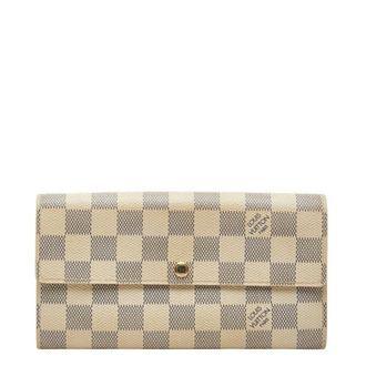 Louis Vuitton White Pvc Leather Long Wallet (Bi-Fold) (Pre-Owned)