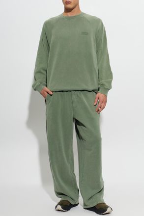 American Vintage Sweatshirt With Printed Logo, Mens, Green