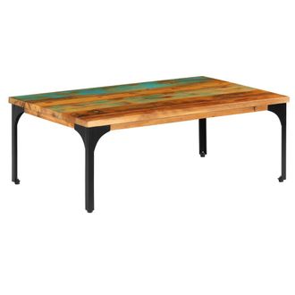 vidaXL Mesa De Centro Madera Maciza Reciclada 100x60x35 Cm Vidaxl