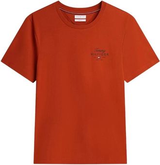 Tommy Hilfiger Hombre, Camisetas, Naranja, Talla: M