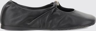 Loewe Pebble Round-Toe Monogram Lambskin Leather Ballet Flats