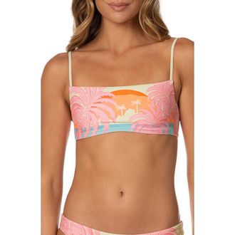 Maaji Scape Pastel Mirage Reversible Bikini Top in Open Green at Nordstrom, Size X-Small