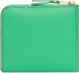 Comme Des Gar&ccedil;ons Classic Colour Line Ritssluiting Portemonnee - Dames - Portefeuilles - Groen - ONE Size - Leer - Accessoires