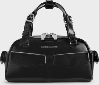 Charles & Keith Rachel Multi-Pocket Bowling Bag