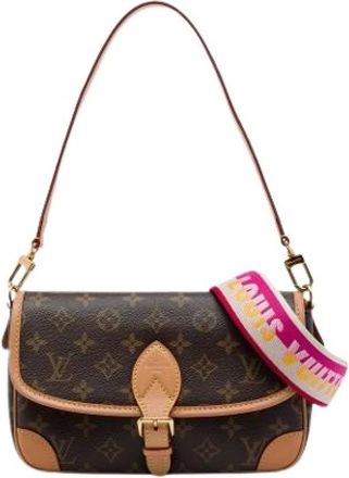 Louis Vuitton Pre-owned Diane Shoulder Bag - Dames - Vintage Schoudertas - Bruin - ONE Size - Leer - Vintage