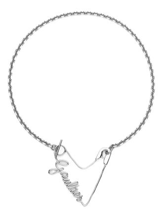 Jean Paul Gaultier Collana con logo - Argento