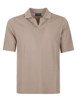 Ballantyne Minimalist Cotton V-Neck Polo Shirt