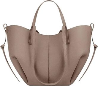 Generic Compatible For Womens Large Capacity Leather Hand-held Wing Bag, Pleated Underarm Tote, Casual And One Shoulder(A4)