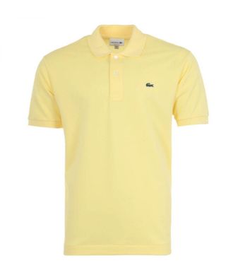 Lacoste Classic Fit L.12.12 Mens Short Sleeve Polo Shirt - Yellow Cotton - Size X-Large