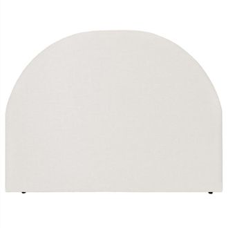 NATYAL Cabecero tapizado acolchado curvo para cama de 150cm en blanco roto