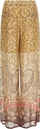 Valentino Garavani Womens Multicolor Silk Casual Pants