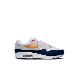 Nike Nike Mens Air Max 1 Sneaker, Obsidian Metallic Gold White, 8.5 UK