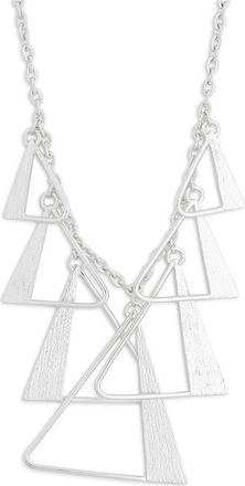 Karine Sultan Geometric Triangle Necklace in Silver at Nordstrom Rack