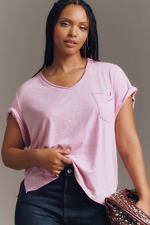 Pilcro The Quinn Short-Sleeve V-Neck Tee by Pilcro