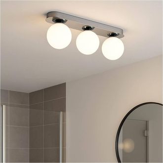 Loops Stylish Modern Chrome Triple Ceiling Light with LED for Indoor Spaces in Metallics
