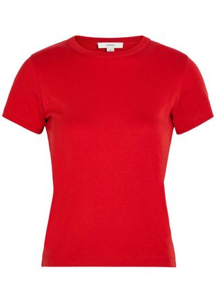Vince Shrunken 90s Cotton and Modal-blend T-shirt - Red - S (UK8-10 / S)