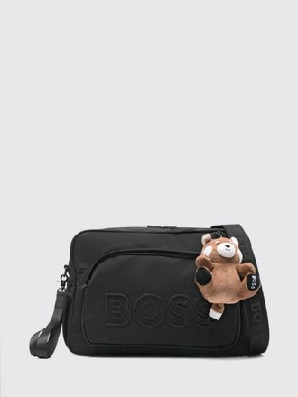HUGO BOSS Diaper bag in nylon con logo ricamato