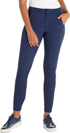 Anatomie Ipant Hybrid Zip Front Slim Fit Pant in Navy at Nordstrom, Size X-Small