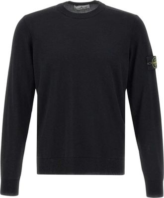Stone Island Round-neck Truien - Heren - Ronde hals truien - Zwart - L - Truien & Vesten