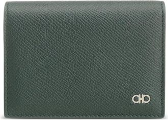 Ferragamo Portafoglio Gancini in pelle - Verde