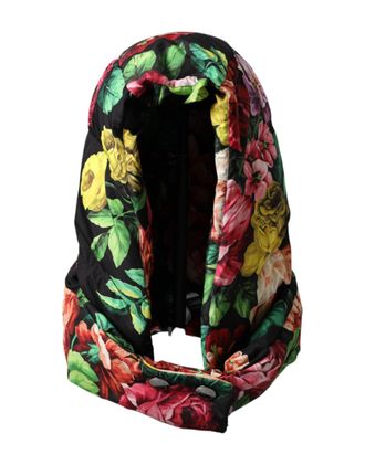 Dolce & Gabbana Womens Hat Multicolor Floral Whole Head Wrap Polyester