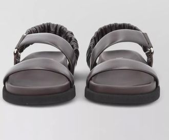 Max Mara leather slides