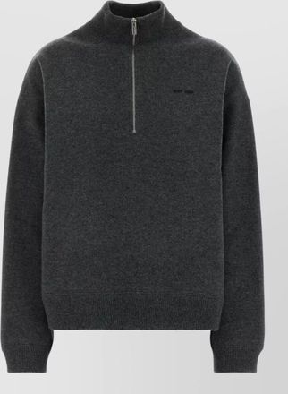 Miu Miu cashmere sweater high collar ribbed trims