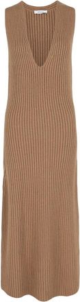 Ferragamo Sleeveless Ribbed Knit Dress