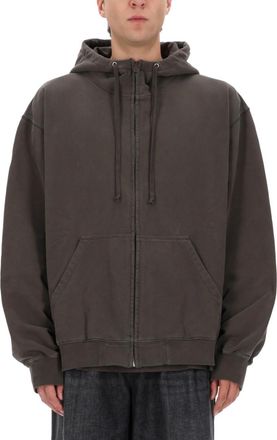 Maison Margiela Brown Solid Hoodie