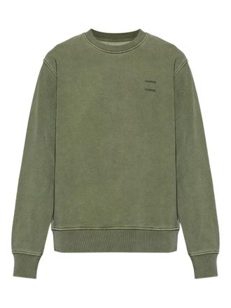 Sams&oslash;e & Sams&oslash;e Sweater met logoprint - Groen