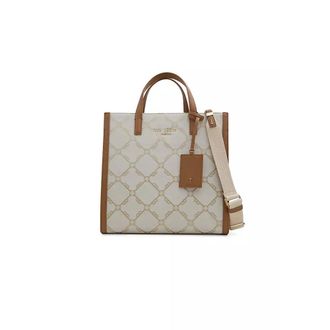 Ted Baker Womens Flo Beige Logo Tote Handbag, Beige, Medium