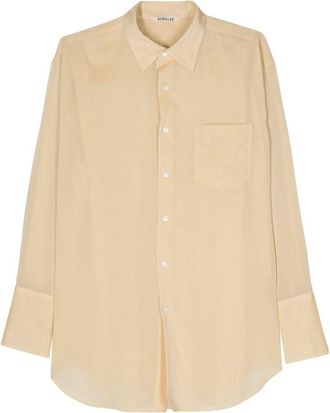 Auralee chambray cotton shirt - women - Cotton - 1 - Yellow