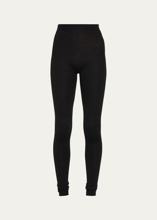 Bottega Veneta Wool Ribbed Low-Waist Pants