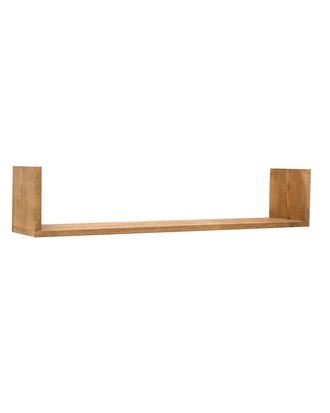 Deco Wood Estanter&iacute;a de madera maciza flotante acabado envejecido 60x20cm