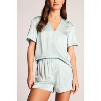 Negative Underwear Eclipse Washable Silk V-Top in Mist at Nordstrom, Size Xx-Large