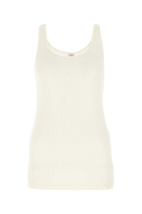 Saint Laurent Ivory Modal Blend Tank Top