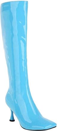 Generic Womens Square Toe Knee Length Boots Winter Trend High Heel Long Booties Fashion Street Wear