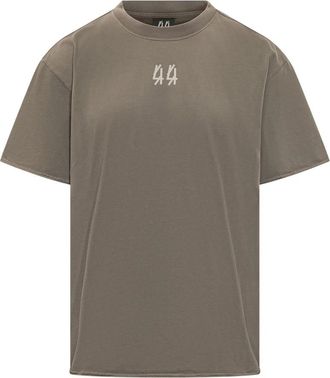 44 Label Group T-shirt met korte mouwen - Heren - T-shirts - Beige - S - Katoen - Tops