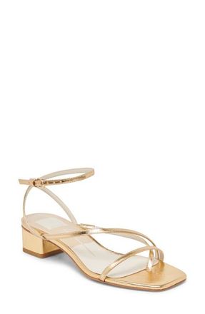Dolce Vita Karlos Ankle Strap Sandal in Gold Metallic Stella at Nordstrom, Size 8.5
