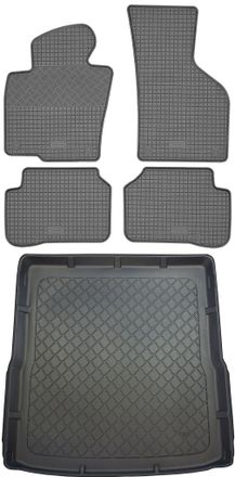 OEM Volkswagen Passat B6 Variant Kombi (5 Puertas) De 2005 A Septiembre De 2010. Juego: Alfombrillas De Goma Para Coche + Alfombrilla Para Maletero