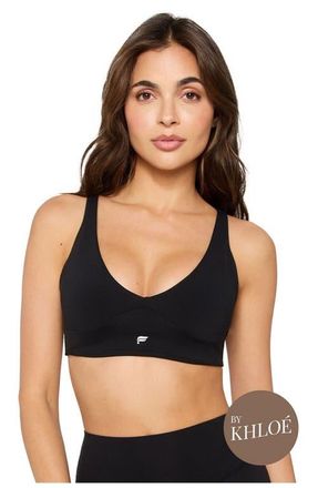 Fabletics PureLuxe Longline Low Impact Bra in Black at Nordstrom, Size Xx-Large