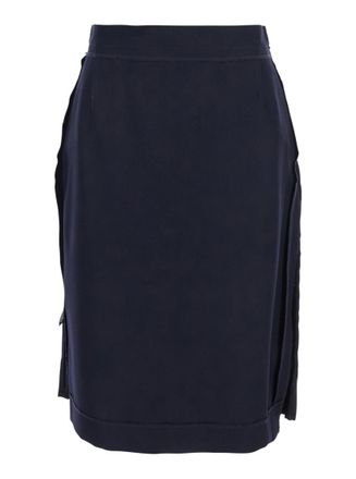 Maison Margiela Blue Solid Midi Skirt